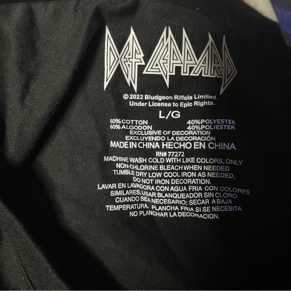 Def Leppard 1983 "Rock & Roll" Women's Black Sleeveless Graphic Tank shirt dress - Picture 5 of 6